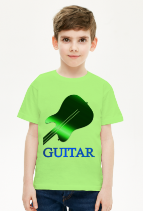 Koszulka z zieloną gitarą