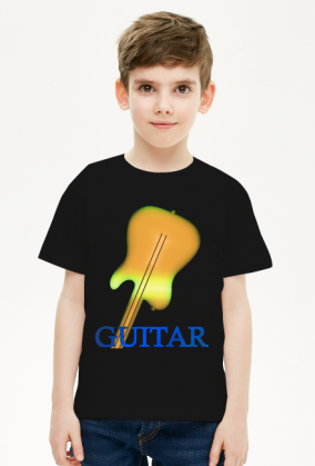 Koszulka z żółtą gitarą