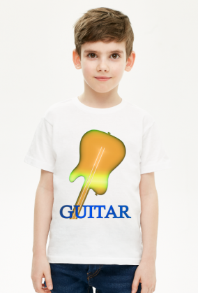 Koszulka z żółtą gitarą