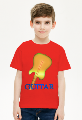 Koszulka z żółtą gitarą