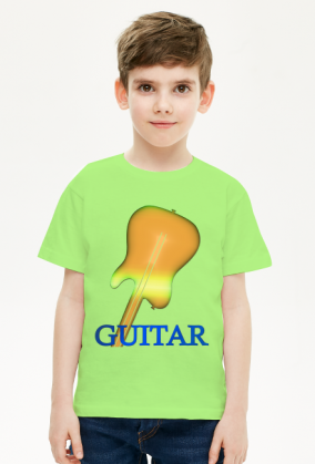 Koszulka z żółtą gitarą