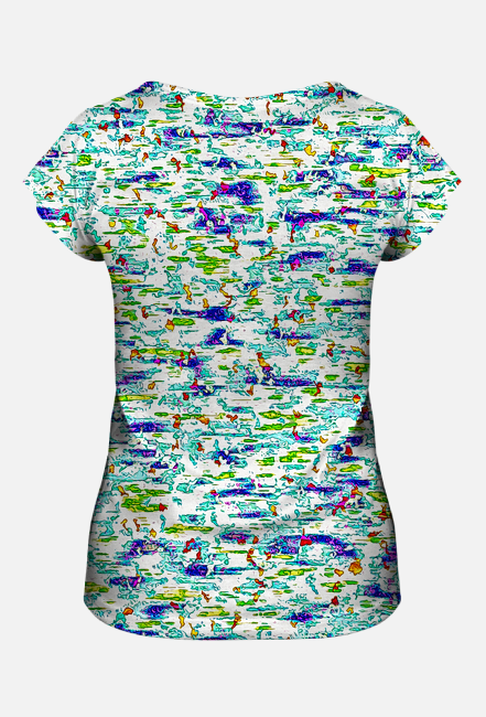 Koszulka damska "Zdarta farba z gitarą"