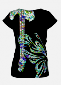 Koszulka damska "Motyl z gitarą"