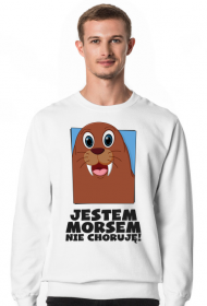 Bluza jestem morsem nie choruję - niebieskie logo