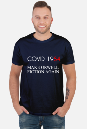 T-SHIRT COVID 1984 ORWELL BLACK