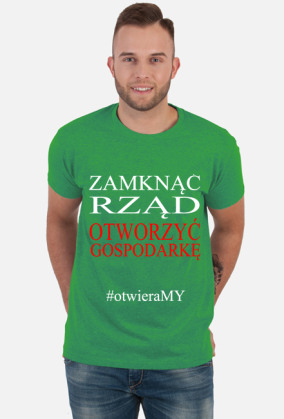 Koszulka - Zamknąć Rząd Otworzyć Gospodarkę - T-Shirt Multicolor