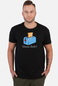 Koszulka Toster "wanna bath?" Czarna