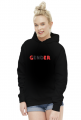 gENDer hoodie lgbtq nonbinary: red and black