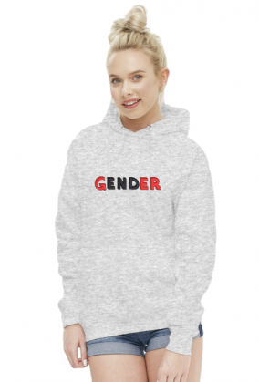 gENDer hoodie lgbtq nonbinary: red and black