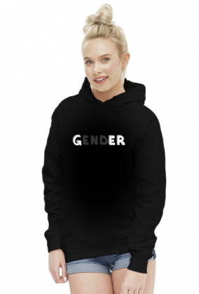 gENDer hoodie lgbtq nonbinary: white and black