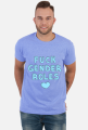 fuck gender roles shirt: blue