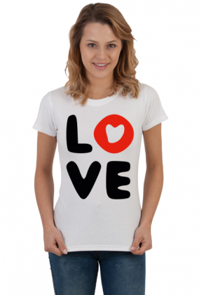 Koszulka damska - LOVE (Prezent na Dzień Kobiet)