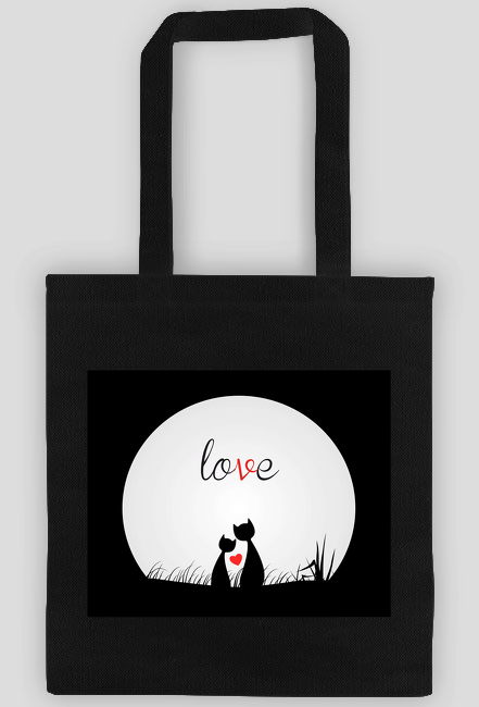 Love - torba dwa zakochane koty - Walentynki