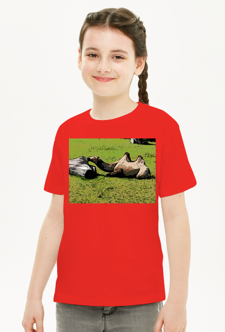 T-shirt dziewczęcy z nadrukiem