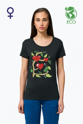 Ekologiczna koszulka damska Serdeczne drzewko