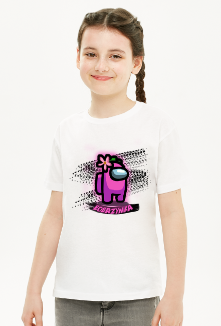 T-SHIRT Bobrzymka czarny wzór