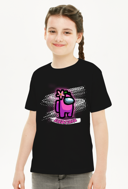 T-SHIRT Bobrzymka biały wzór