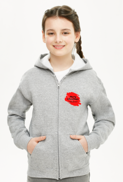 Bluza na zamek przód Merry Christmas for girl