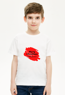 T-Shirt Merry Christmas przód for boys