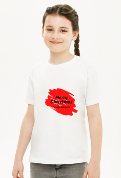 T-Shirt przód Merry Christmas for girl