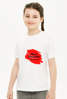T-Shirt przód Merry Christmas for girl