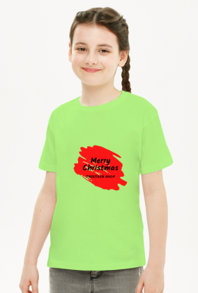T-Shirt przód Merry Christmas for girl