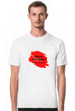 T-Shirt Merry Christmas przód for men