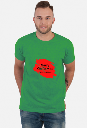 T-Shirt Merry Christmas przód for men