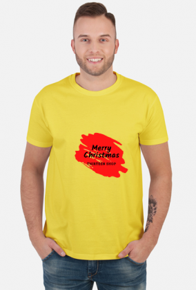 T-Shirt Merry Christmas przód for men