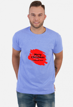 T-Shirt Merry Christmas przód for men