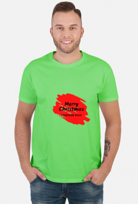 T-Shirt Merry Christmas przód for men