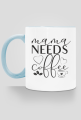 Mama needs coffee - mama potrzebuje kawy - kubek z kolorowym uchem dla mamy