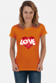 Serce Love - koszulka damska (Prezent na Walentynki dla niej)