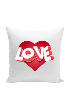 Serce Love - poduszka (Prezent na Walentynki dla niej i dla niego)