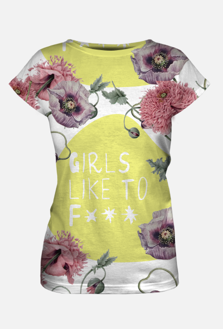 Bluzka w kwiatki Girls like to F***