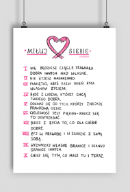 Plakat Miłuj siebie v2