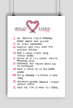 Plakat Miłuj siebie v2