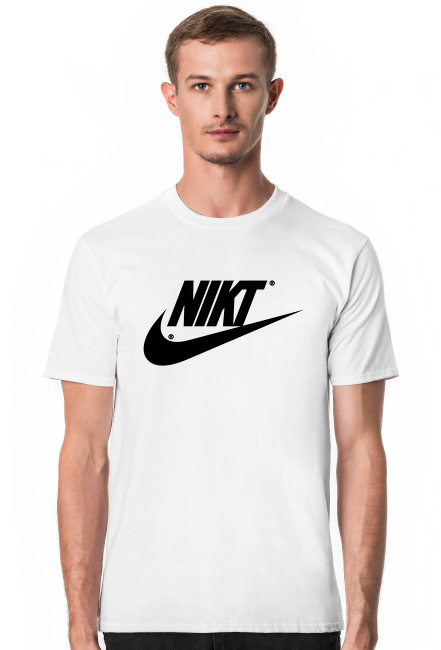 Koszulka męska - NIKT - biała
