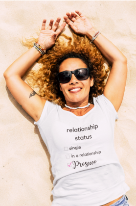 Koszulka damska - Relationship Status - Prosecco (Prezent na Dzień Kobiet)