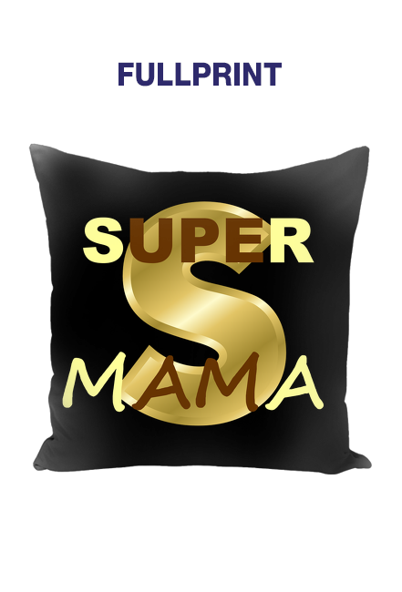 Super mama czarna poduszka