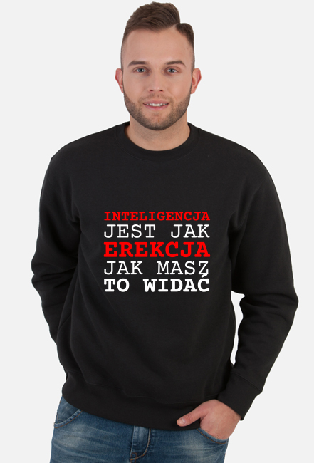 Inteligencja - bluza, classic, czarna