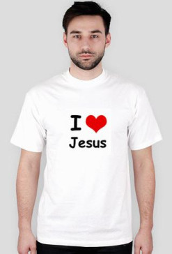Koszulka "I Love Jesus" (biała)