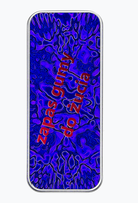 Piórnik "Zapas gumy do żucia" niebieski