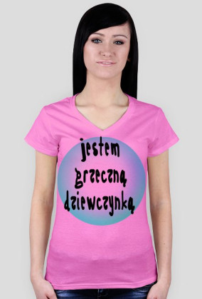 Jestem grzeczną dziewczynką (biała, róż)