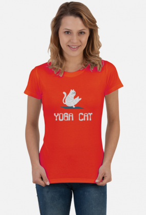 Koszulka damska- YOGA CAT
