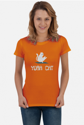 Koszulka damska- YOGA CAT