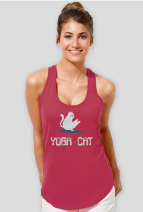 Koszulka na ramiączkach- YOGA CAT