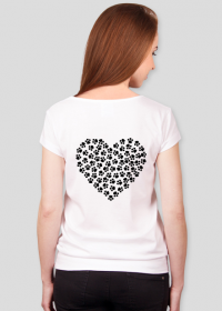 Koszulka damska ze ściągaczem *Samoyed Love