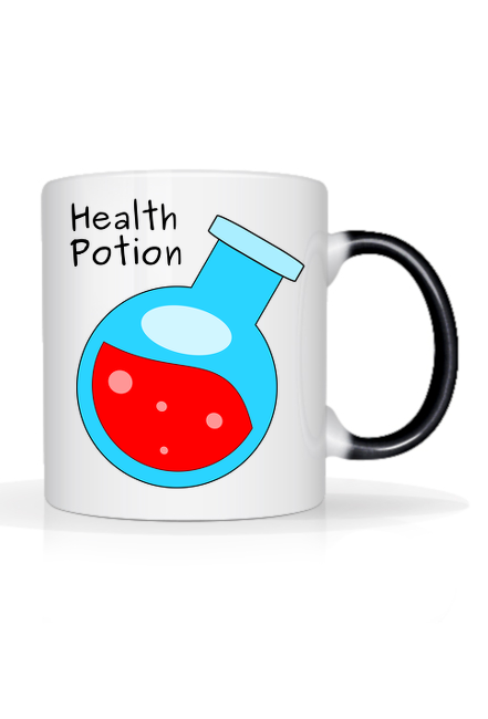 Health Potion z napisem