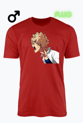 Katsuki Bakugou Koszulka męska | T-Shirt My Hero Academia (Boku No Hero Academia)